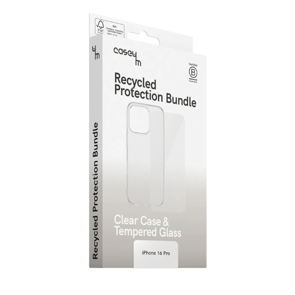 caseym Clear Recycled Protection Bundle For iPhone 16 Pro - Image 2